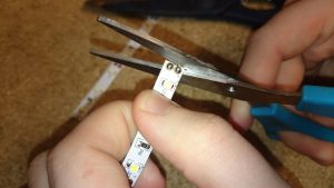 Cutting LED tape