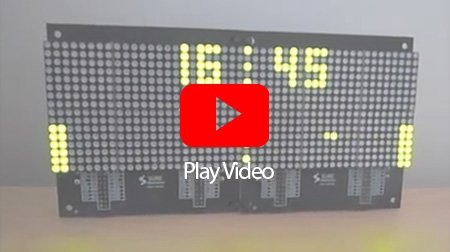 LED digital LED clock plays a game of Pong!