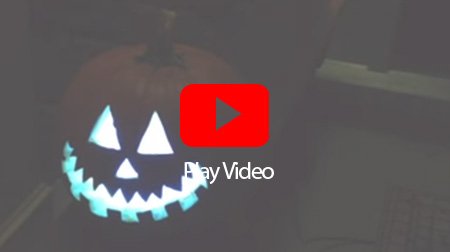 Halloween pumpkin with 10W colour-changing RGB LED downlight