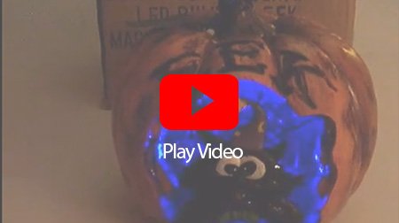 Funky halloween spider pumpkin with blue LEDs