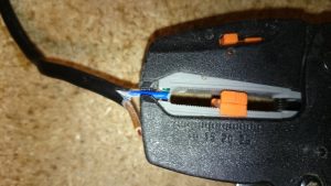 Once the cable's metal strands are exposed, you're ready to connect