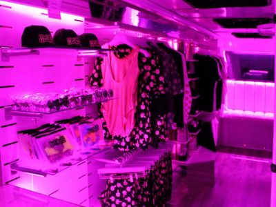 LED strip lights used in hotmess tourbus