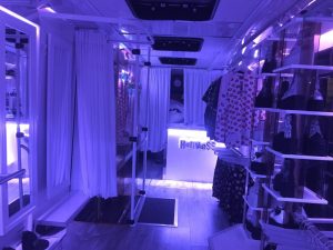 Purple LED Tape lights used in hotmess tour bus