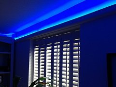 Blue LED strip lights