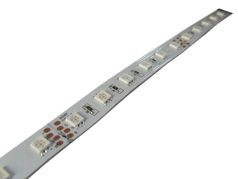High-powered RGB LED strips without resin