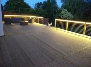 Night lights - decking and warm white LED tape