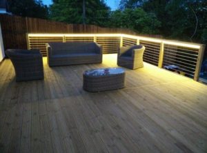 Night lights - decking and warm white LED tape