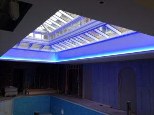 Warwickshire home - pool area skylight