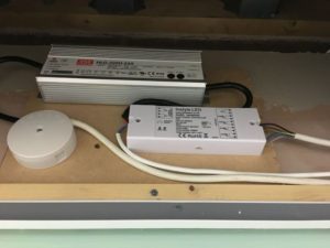 LED multichannel receiver and Mean Well power-supply