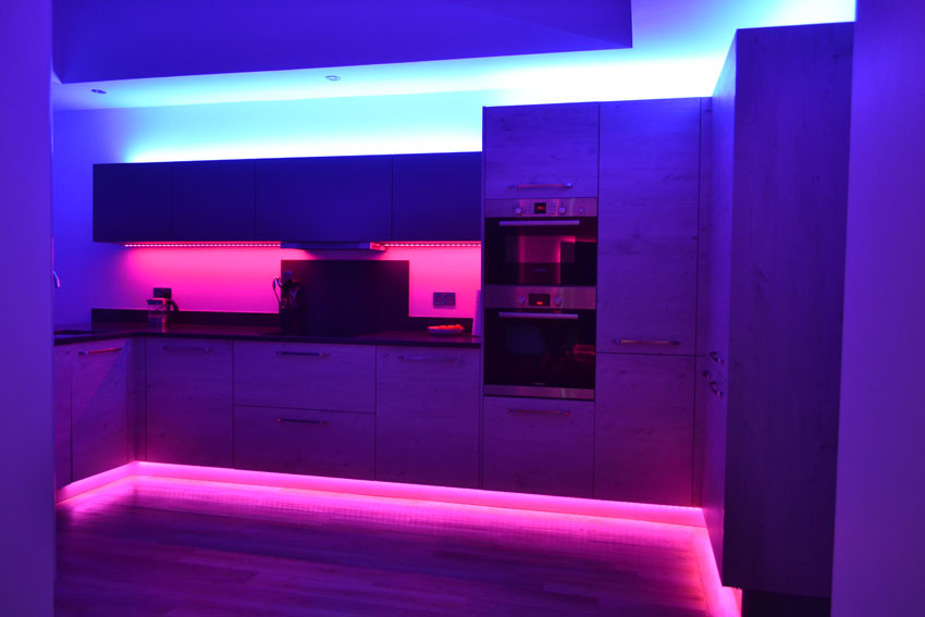 white led kitchen plinth light