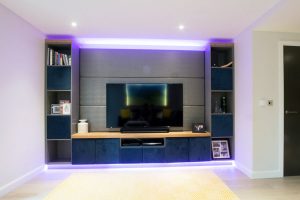 Media-panel RGBW LED feature-lights