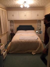 Before image of the bedroom, pre-refurbishment