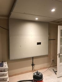 Cinema room - TV media-panel construction