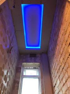 Cloakroom ceiling coffer - plastering is next