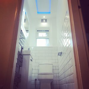 The finished cloakroom