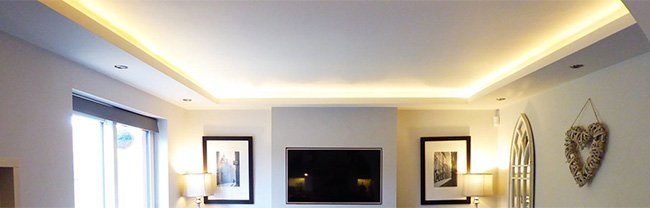 Dropceilings Coffers Feature Walls A Gallery Of Led Effects - Drop Ceiling Lights Installation Cost