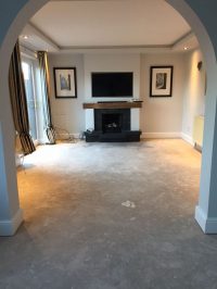 Front room ready for decorating