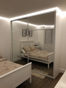 bright pure-white LEDs in bedroom coving