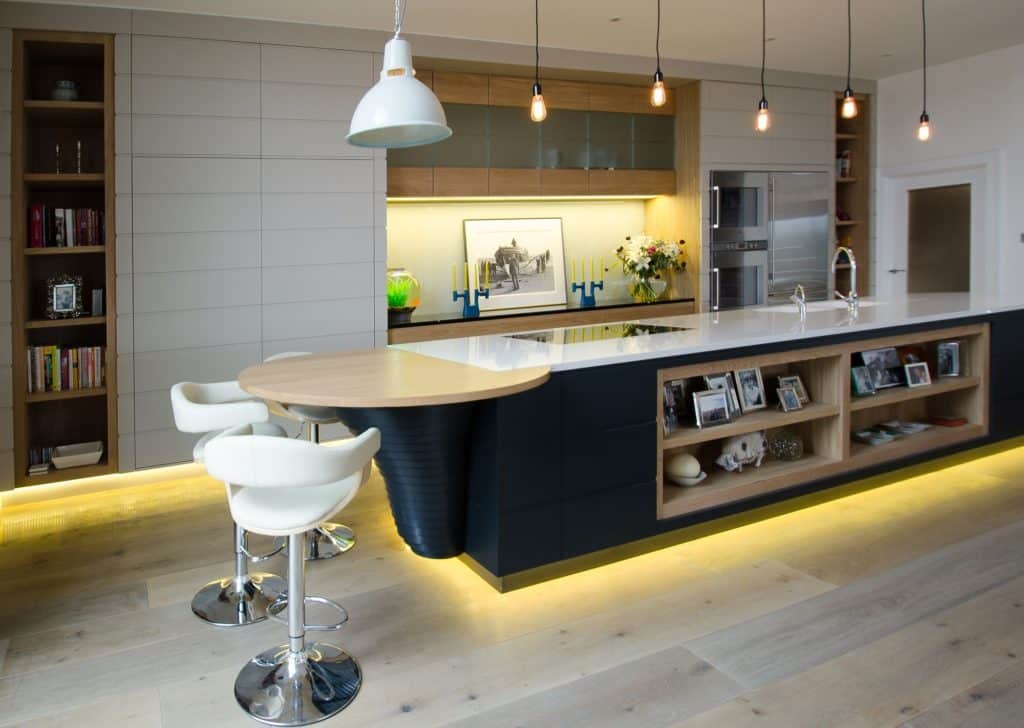 LED Strip Lights used to light up a kitchen