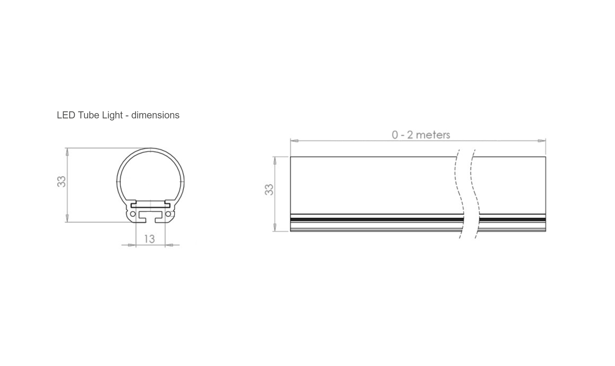 Horizontal Suspended 300° LED Tube Light - Image 2