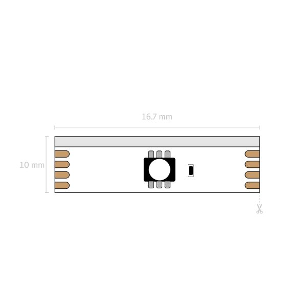 6.5W 12V Pixel SPI RGB LED Strip | Addressable 60 LED/m