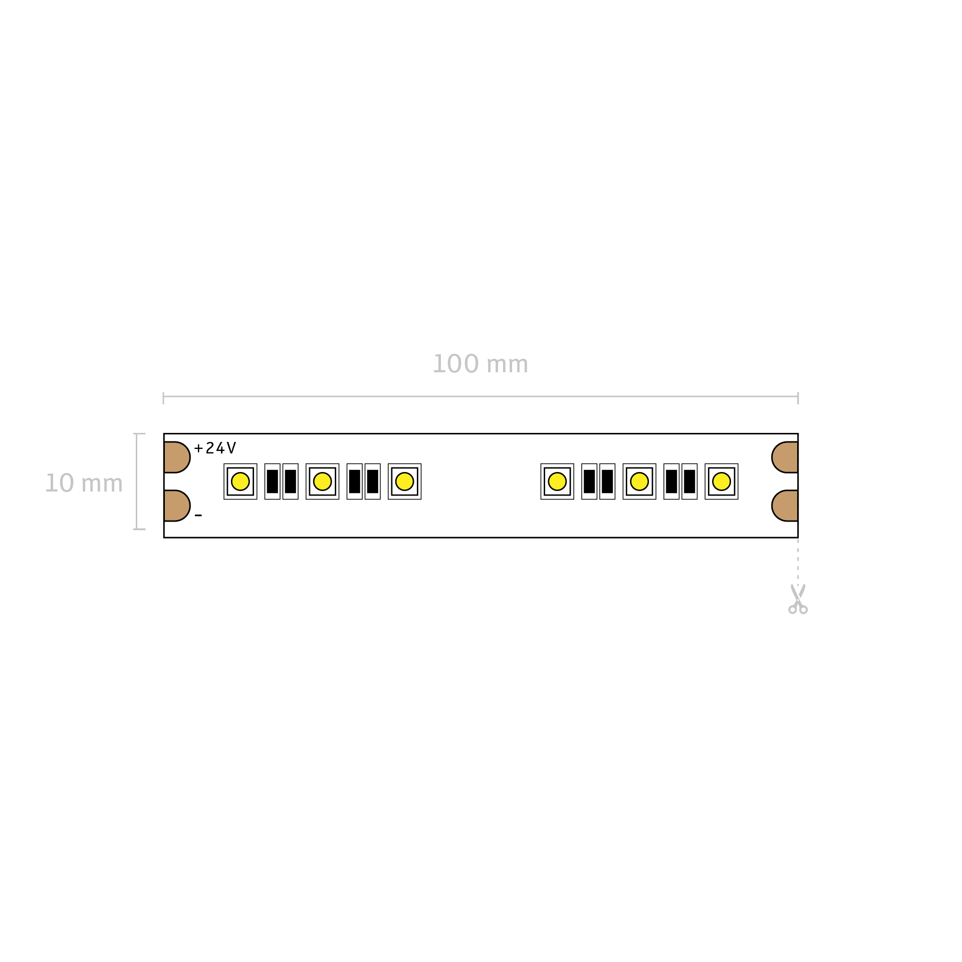 12w White 24v LED Strip Light - Image 2