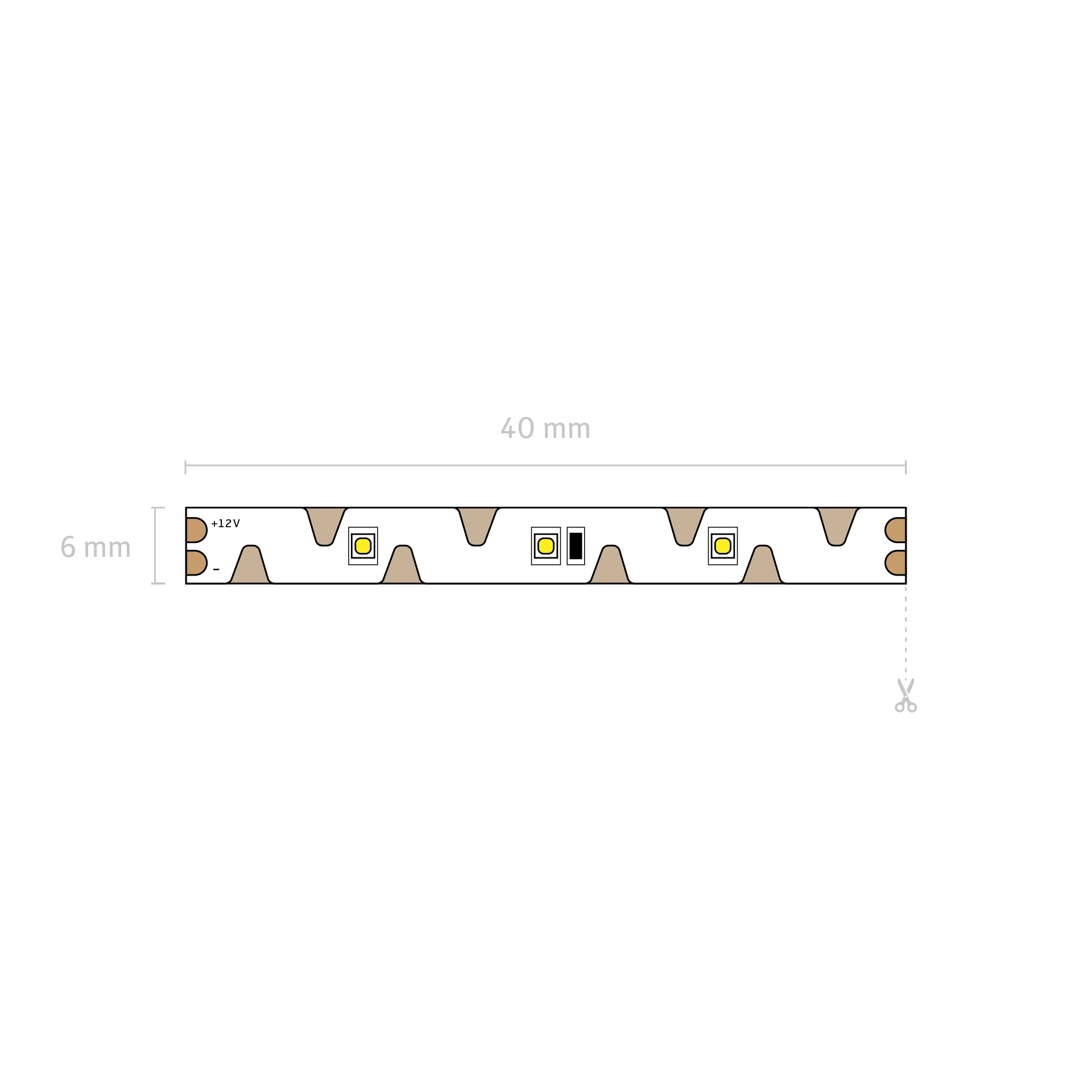 10w White LED Strip Light (Z Bend) - Image 2