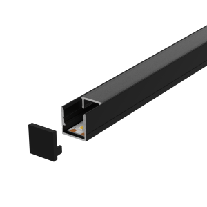 Acoustic/Slat Wall LED Profile (2.4m) (Black)