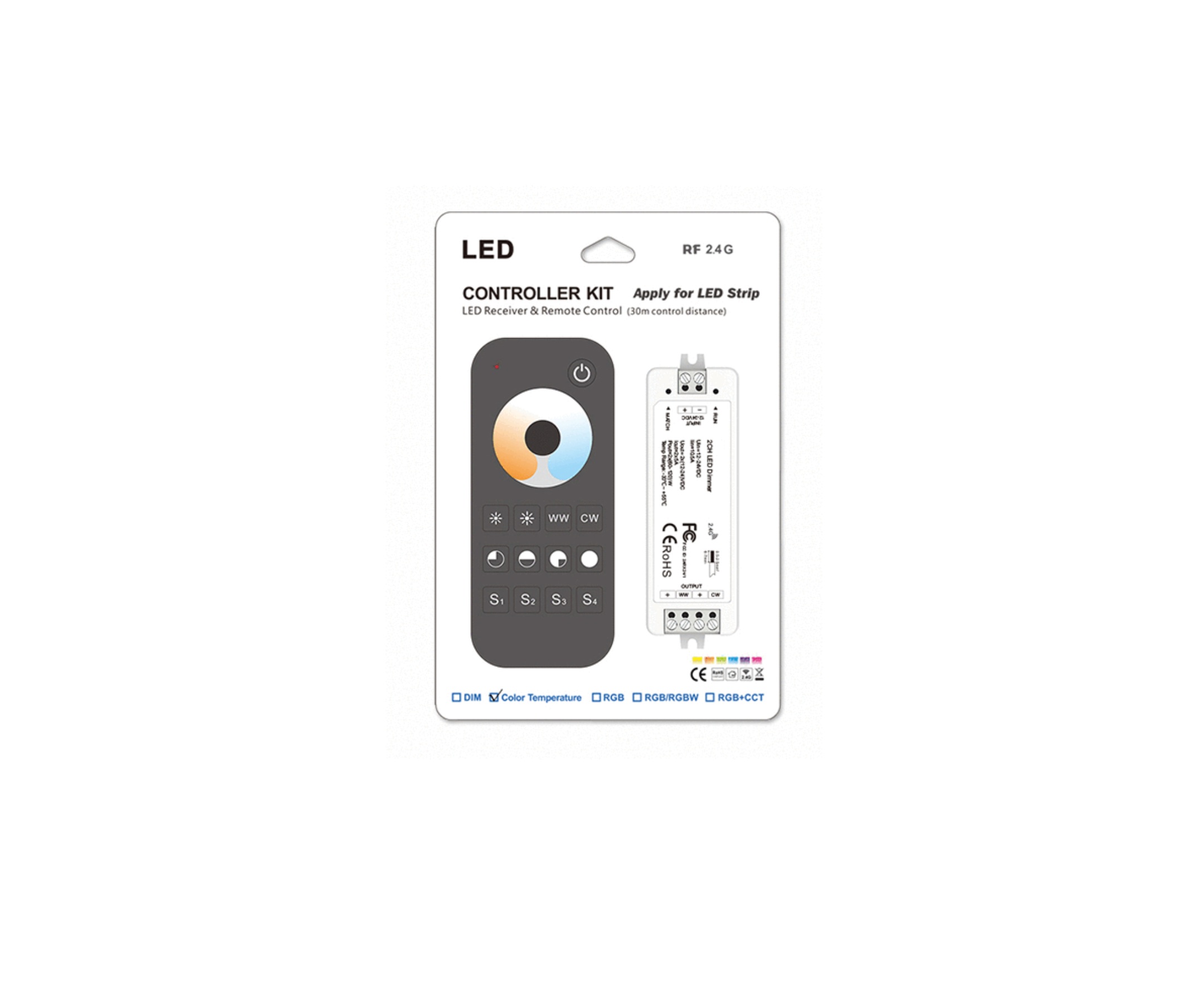 1 Zone | Wireless | CCT | LED Remote Controller Kit - Image 3