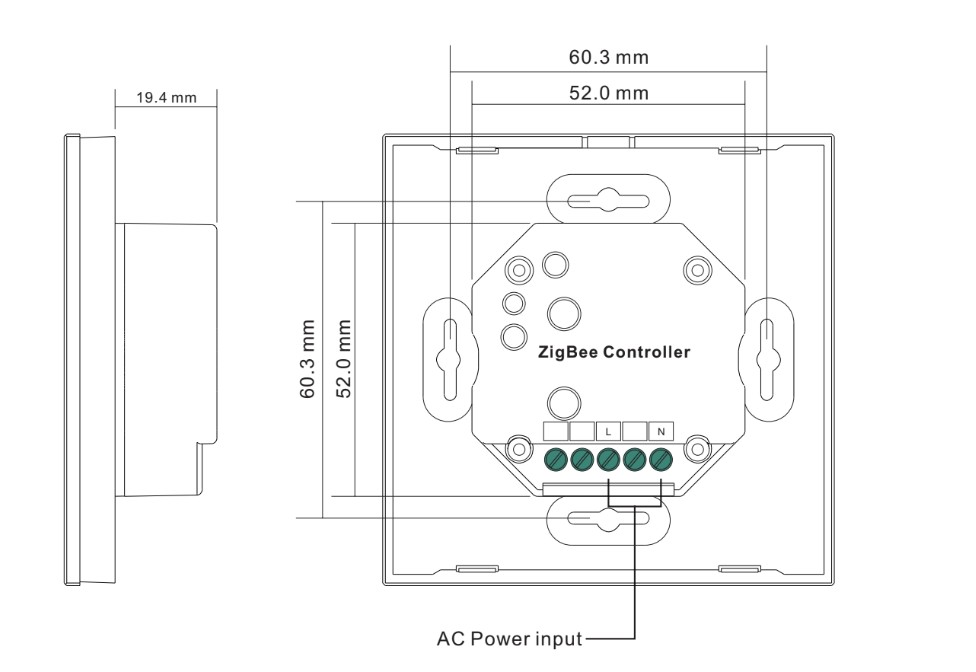 4 Zone | Zigbee | Single Colour | Wall Plate Controller - Image 3