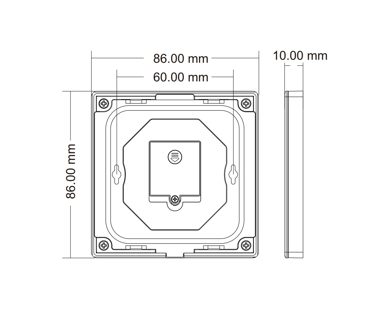 4 Zone | Wireless | Single Colour | Wall Plate (Battery) - Image 2