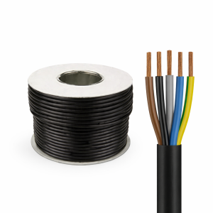 5 Core - 0.5mm² - Black - Low Voltage Cable - 9A (RGBW)