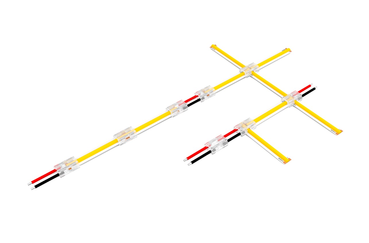 Crystal - Solderless - Full LED Strip Connector - 2 Pin - 8mm