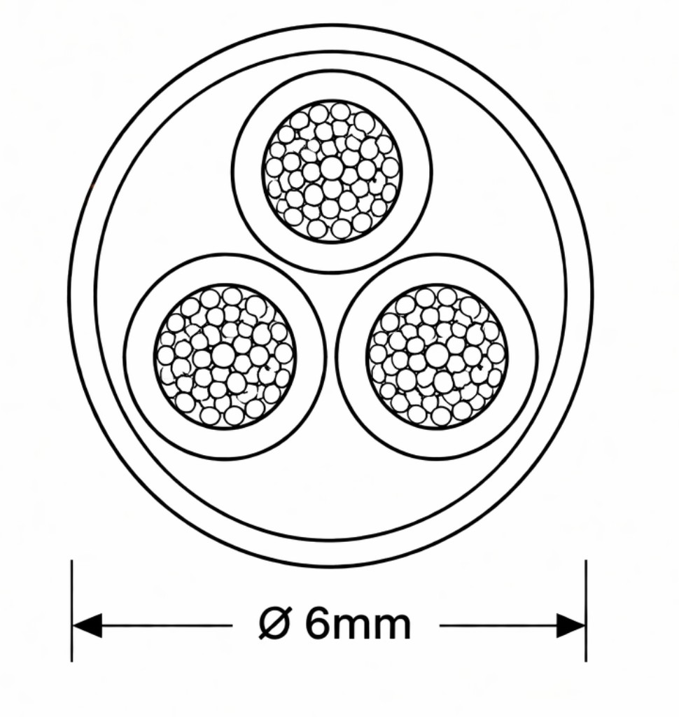3 Core - 0.75mm² - Black - Low Voltage Cable - 9A (Chandelier) (CCT) - Image 2
