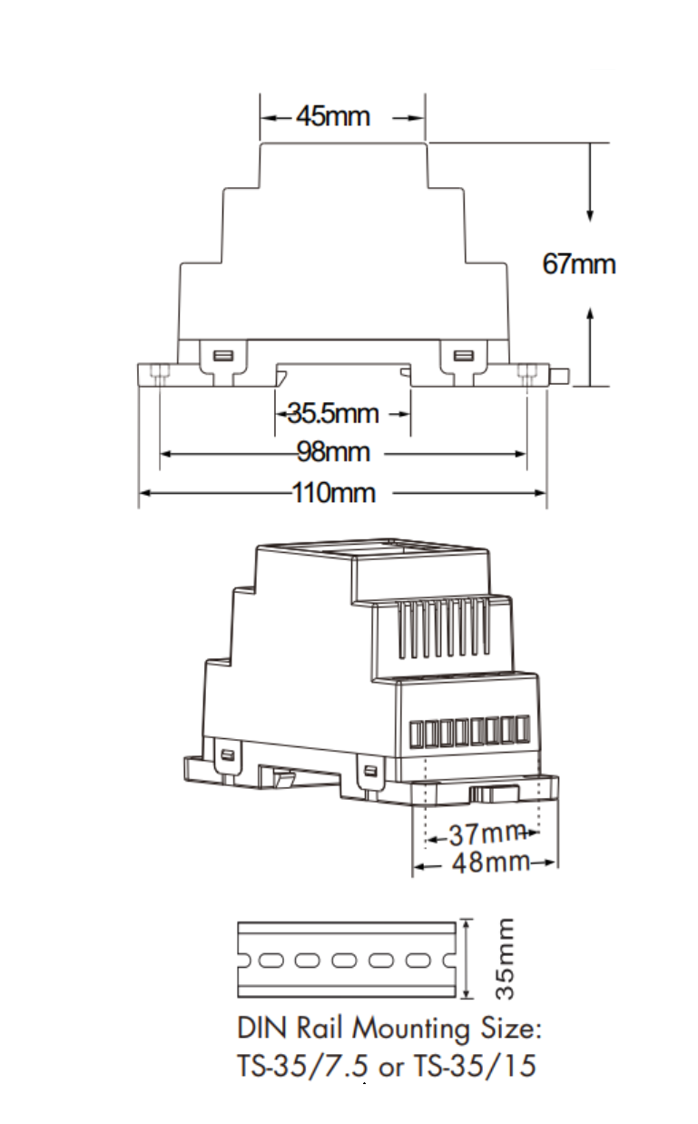 4 Chanel - 4 x 5A - DMX 512 - LED Decoder (Din Rail) - Image 3