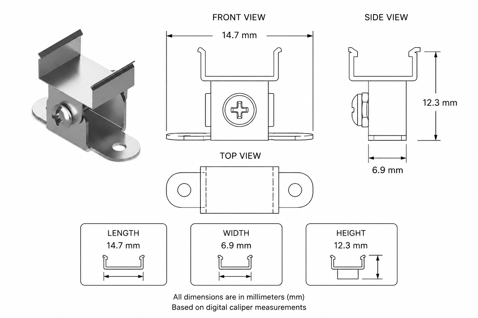LED Profile - Angled fixing clip - Image 3