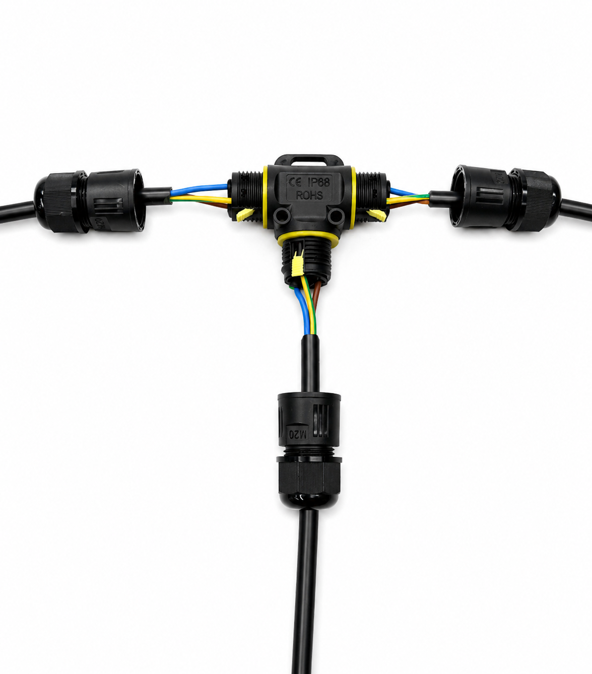 IP68 - Terminal Block Cable Connector - 3 Core T-Shape - Image 4