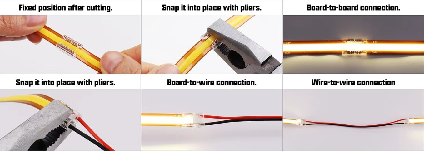Crystal - Solderless - LED Strip to Wire Connector - 4 Pin- 10mm - Image 7