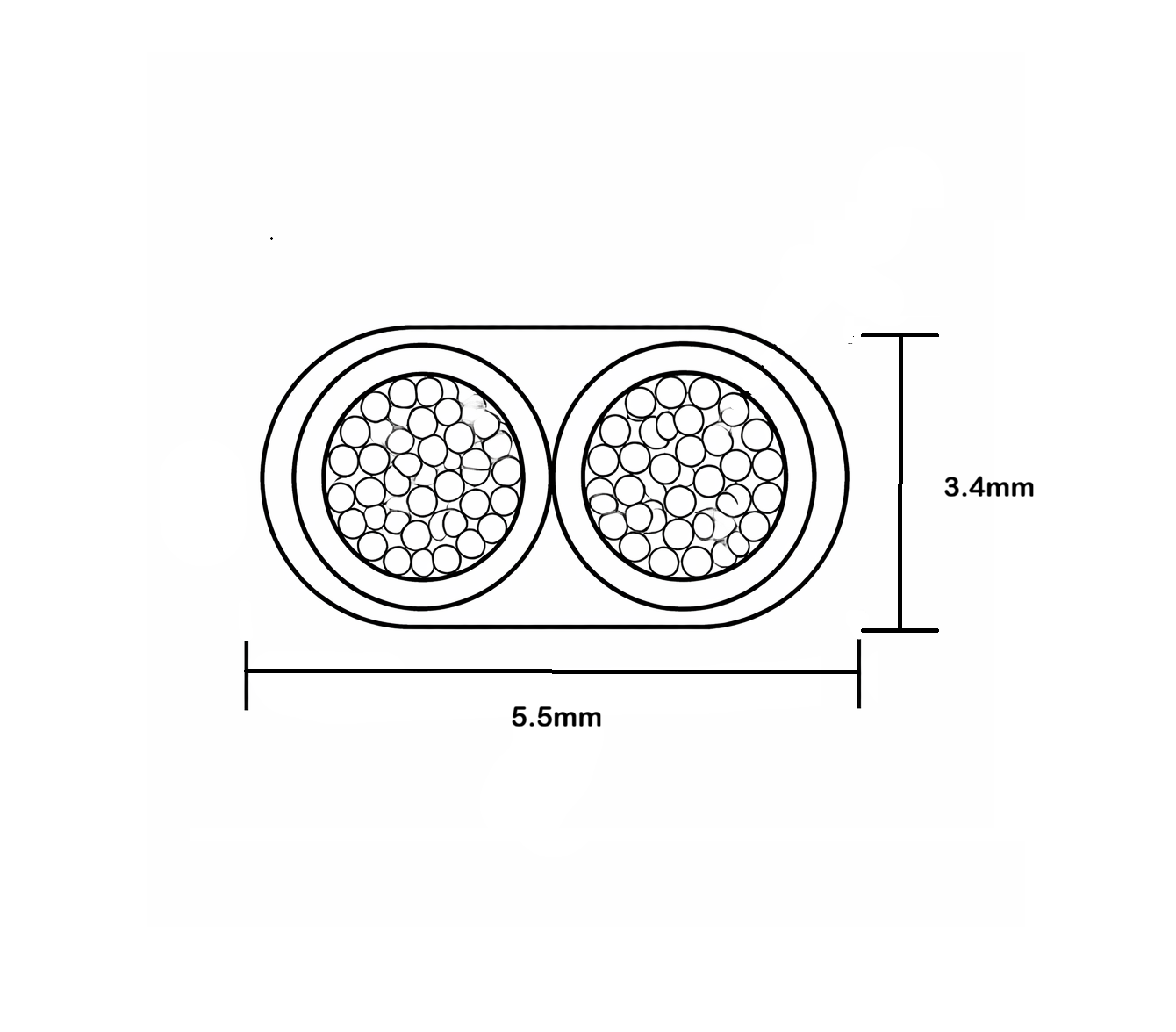 2 Core - 0.75mm² - Clear - Low Voltage Cable - 9A (Chandelier) - Image 2