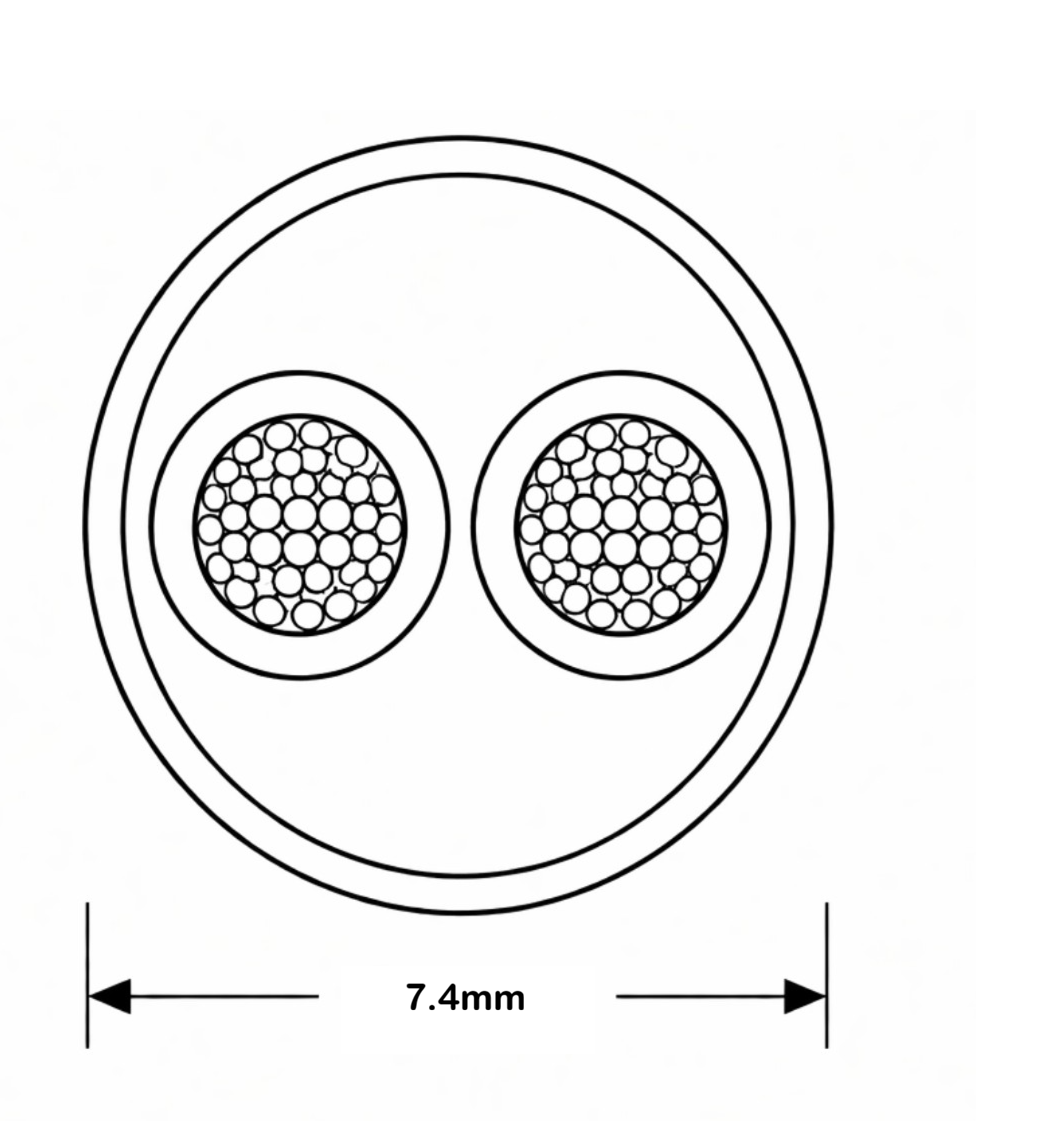 2 Core - 1.5mm² - Black - Low Voltage Cable - 16A - Image 2