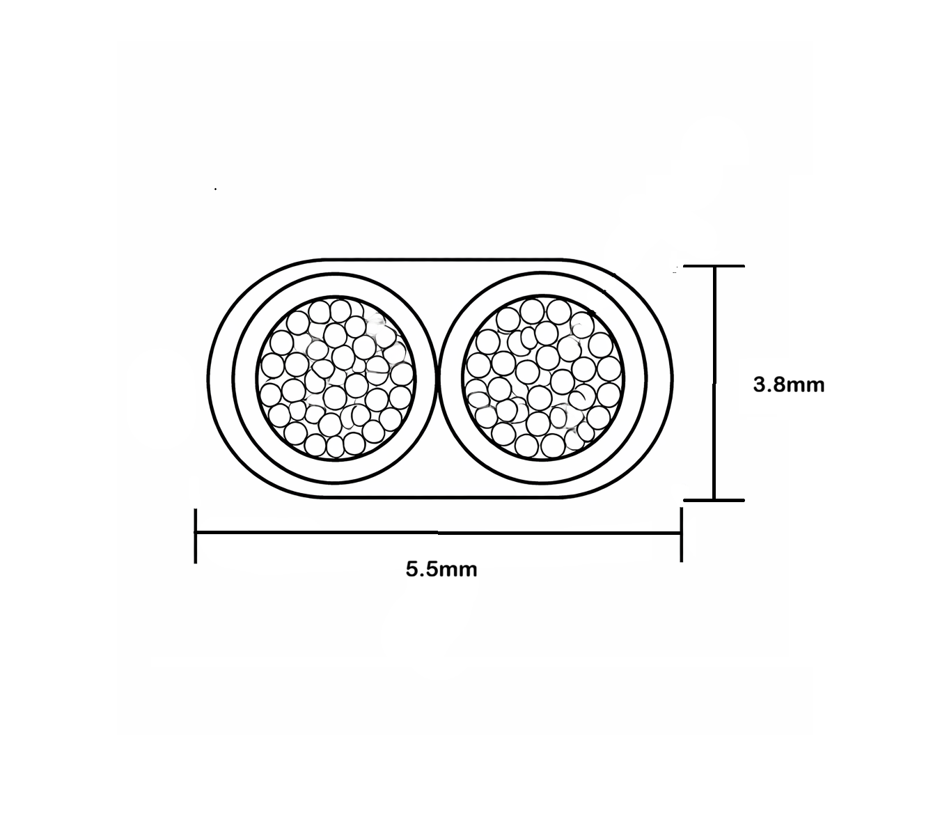 2 Core - 0.75mm² - Black - Low Voltage Cable - 9A - Image 2