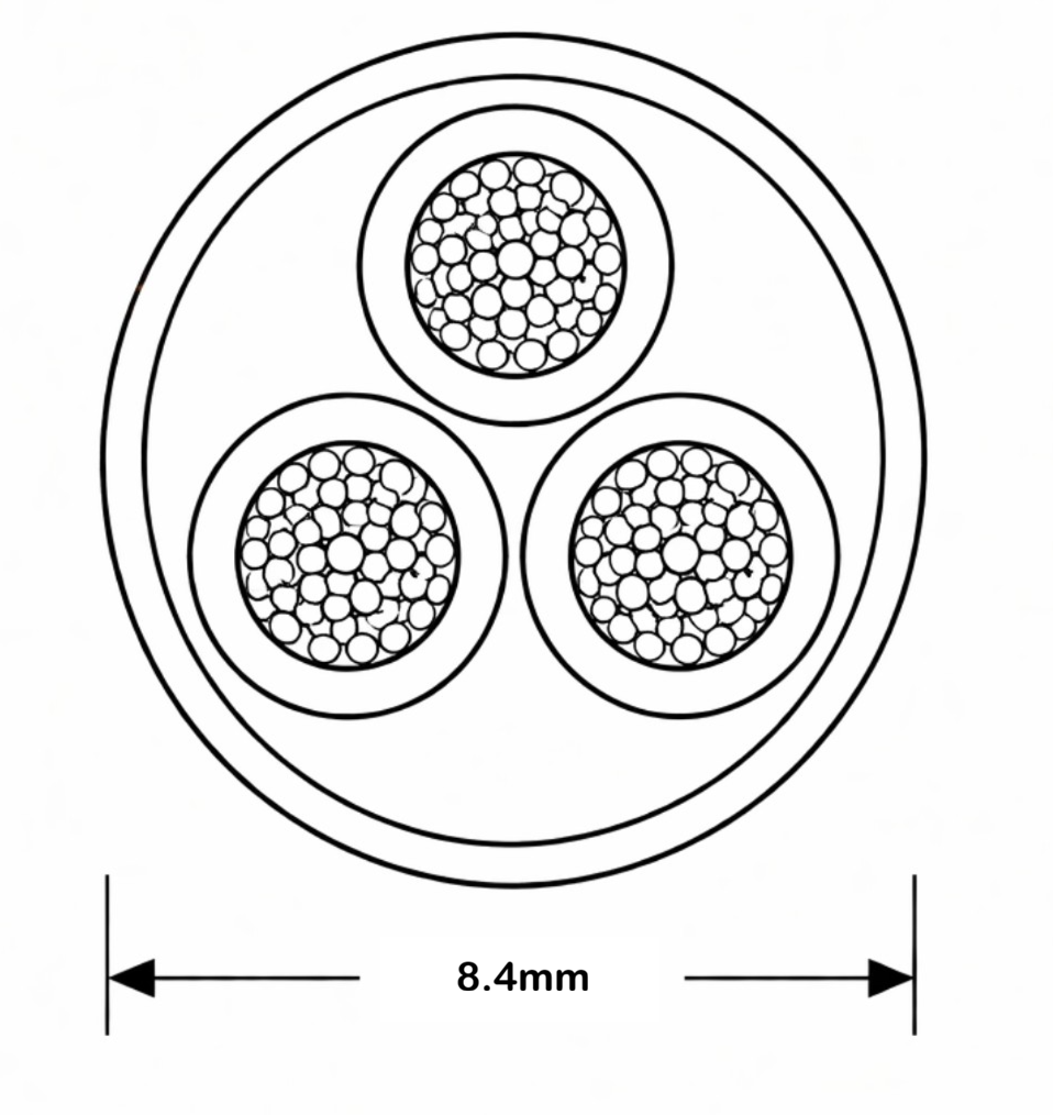 3 Core - 1.5mm² - Black - Low Voltage Cable - 16A (CCT) - Image 2