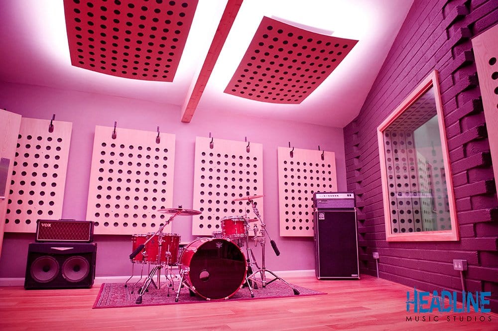 Headline studios with Instyle LED Tape showing drums