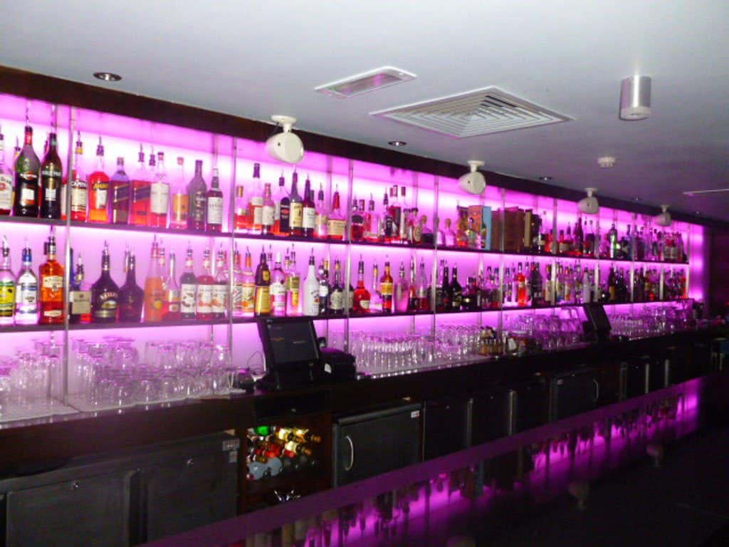 Laska Bar showing bar purple using Instyle LED Tape