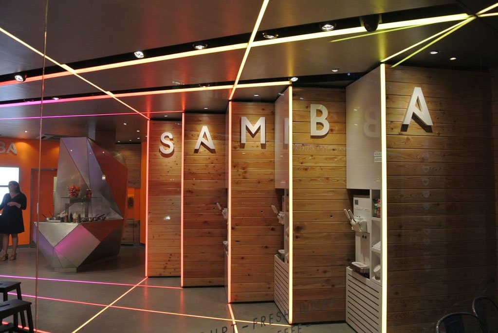 Inside of Samba Swirls London using Instyle LED Tape RGBW