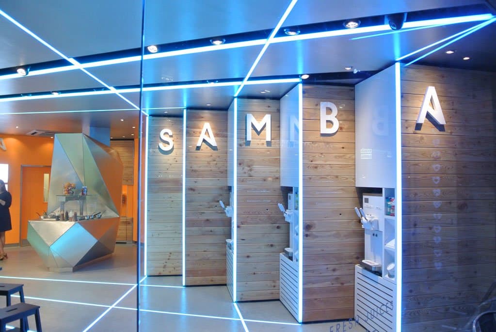 Inside of Samba Swirls London using Instyle LED Tape