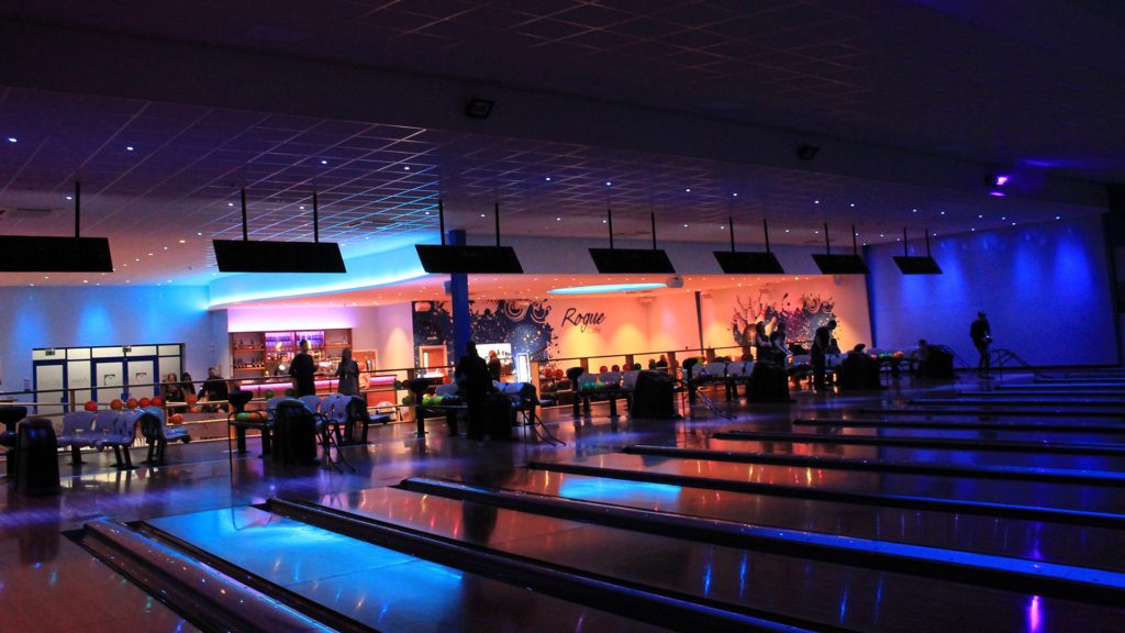 Bowling in Aylesbury lanes in blue using LED Tape
