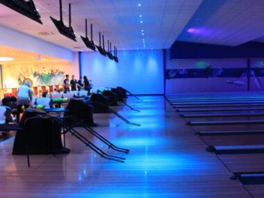 Bowling in Aylesbury lanes in blue using LED Tape