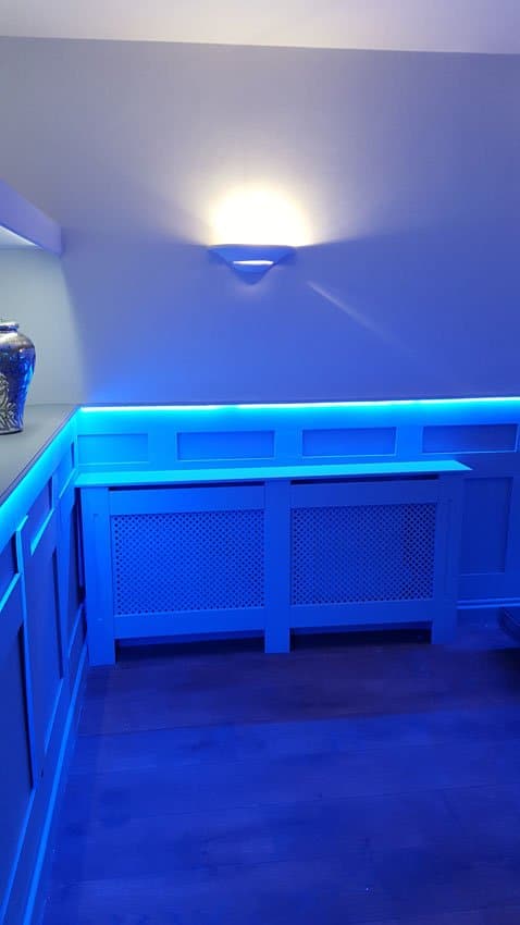 Cinema Room LED Strip Lights in blue