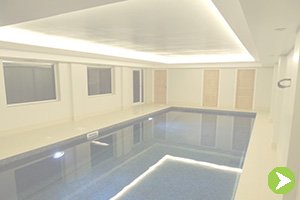 Swimming Pool area lit up using LED Tape